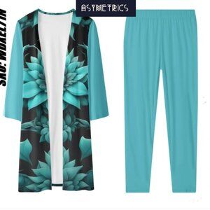 NEW Asymetrics Women's Long Sleeve Cardigan and Leggings Sets